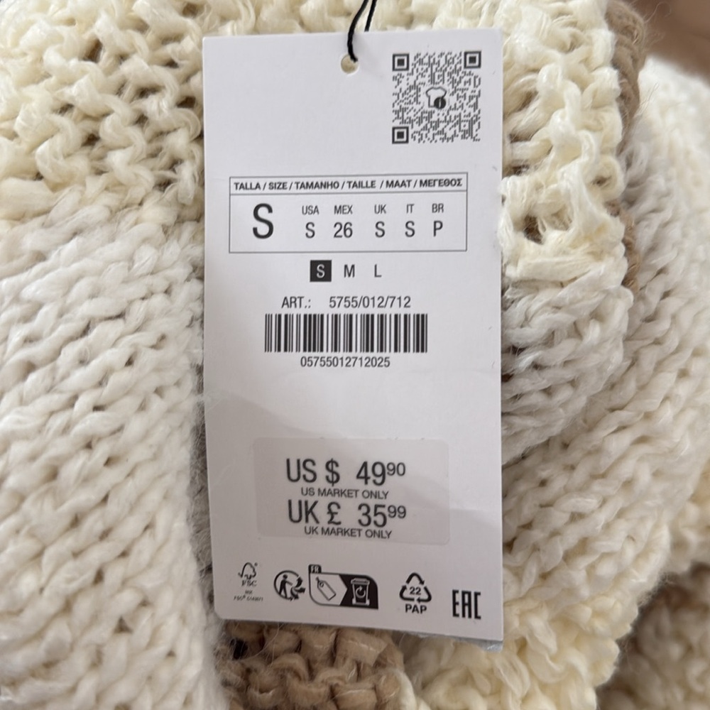 Brand New Zara Sweater - Size Small - Picture 7 of 7